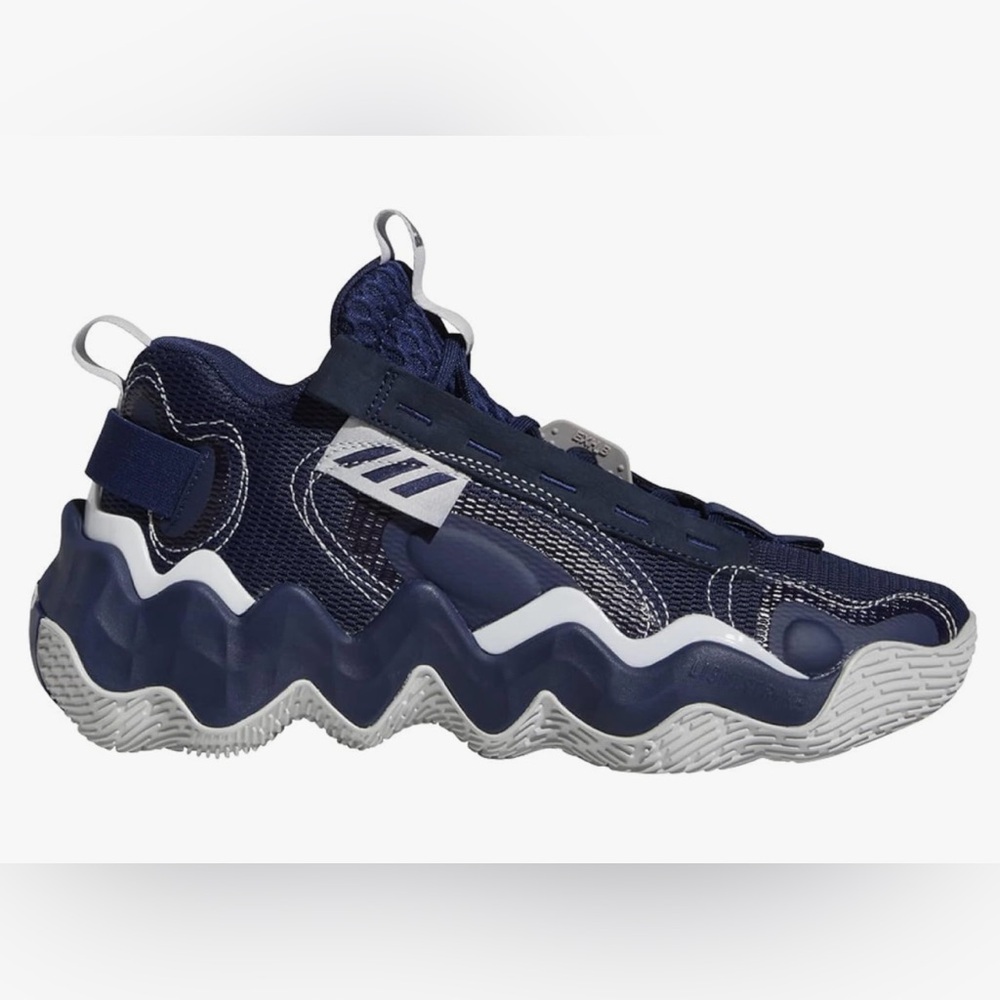 Adidas Exhibit B Blue Sneakers with Wavy Design and Chunky Sole size 8.5